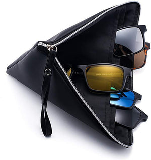 Lunettes de soleil carré 6 en 1 magnétiques optiques polarisées