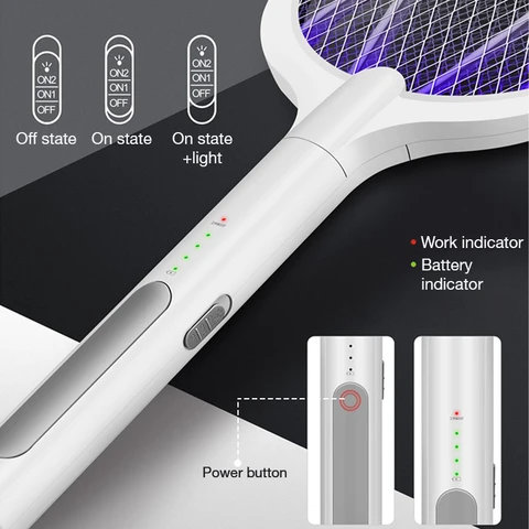 Image of Raquette Anti-moustiques électrique Rechargeable